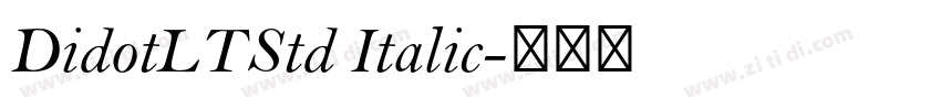 DidotLTStd Italic字体转换